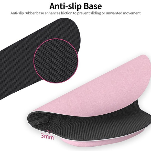 Memory Foam Keyboard Wrist Rest Pad Mouse Pad Set Keyboard Mouse Wrist Pad Cushion Anti-slip Rubber Base - Rose