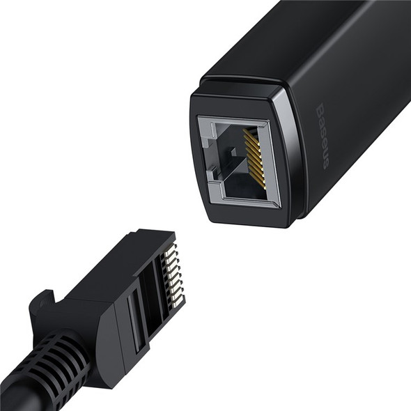 BASEUS Lite Series Type-C to RJ45 LAN Port 1000Mbps Ethernet Adapter - Black