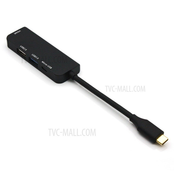 Type-C to HDMI + USB3.0+ USB2.0 + Micro USB Hub Adapter