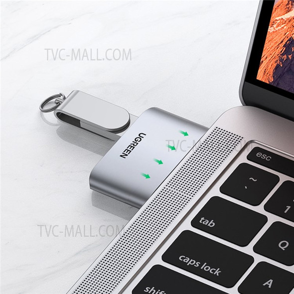 UGREEN USB Hub Type-C 3.1 to USB 3.0 Dual Port Converter 5Gbps Speed Data Transfer Adapter for Macbook Pro/Mouse/Keyboard/Printer