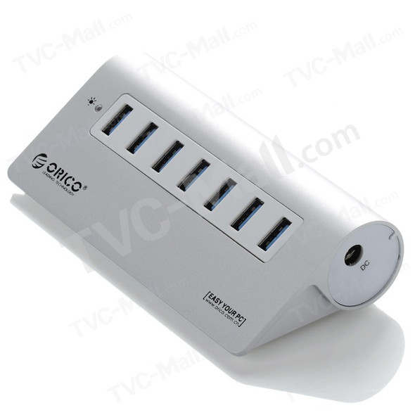 ORICO Aluminum 7 Ports USB 3.0 Hub with USB 3.0 Cable (M3H7) - Silver