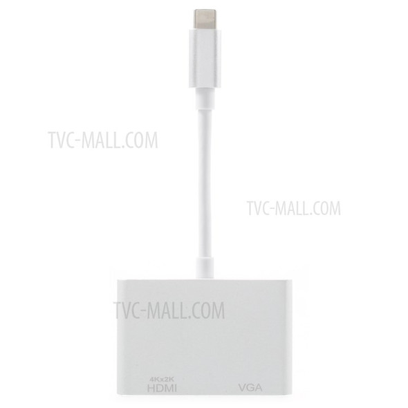 USB Type-C to HDMI Digital AV & VGA Adapter Support 4K for New MacBook Pro Etc.