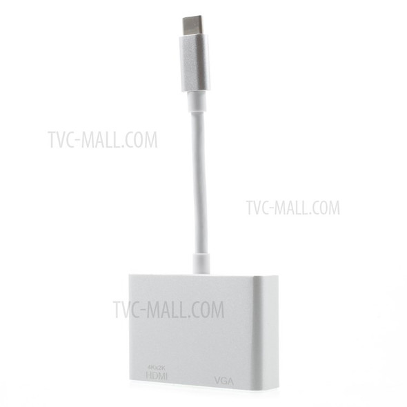 USB Type-C to HDMI Digital AV & VGA Adapter Support 4K for New MacBook Pro Etc.