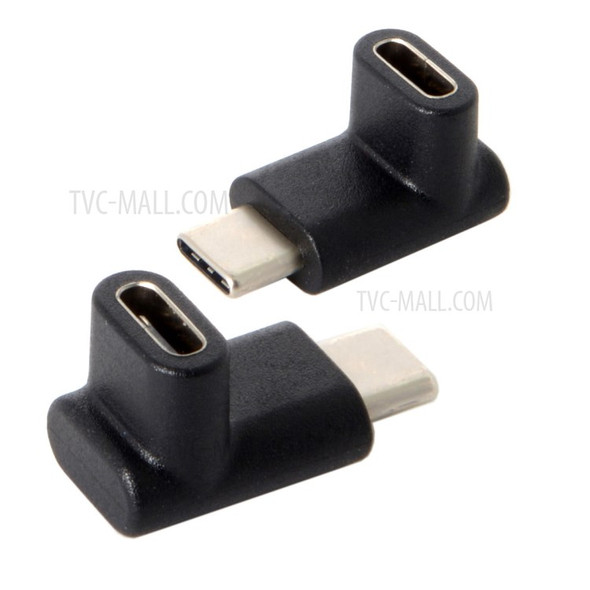 90 Degree Up or Down Angled Reversible USB 3.1 Type-C Male to Female Extension Adapter for Laptop, Phone