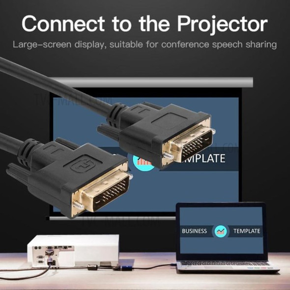 1.8m HD DVI-D to DVI - D 24+1 Male to Male Video Cable Video Converter Adapter