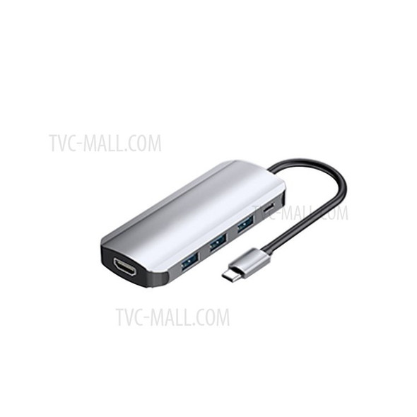 USB - C Hub Type C to 4K Resolution HD Video + USB 3.0 x 3 + 100W PD Charging Dock Adapter