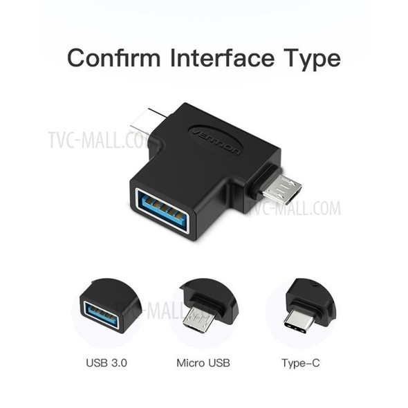 2 in 1 Type - C/Micro USB to USB 3.0 OTG Adapter Cable Converter