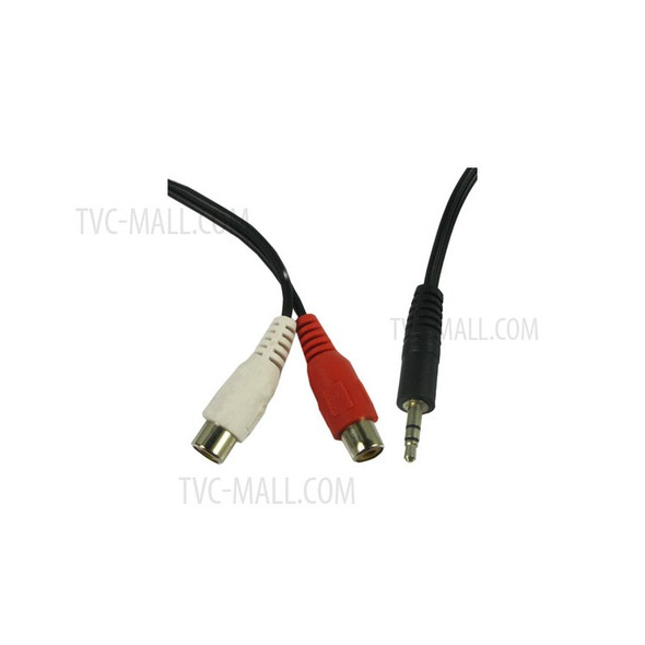 3.5mm male stereo jack to 2 Female RCA plugs cable