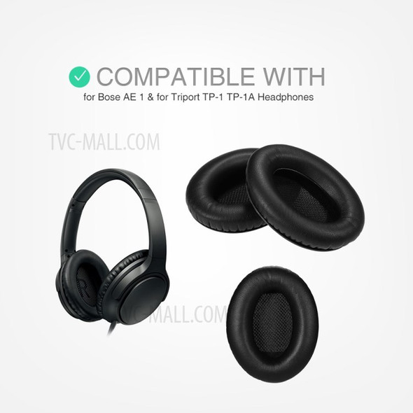 Protein Leather Replacement Memory Ear Pad for Bose AE 1 & for Triport TP-1 TP-1A Headphones - Black