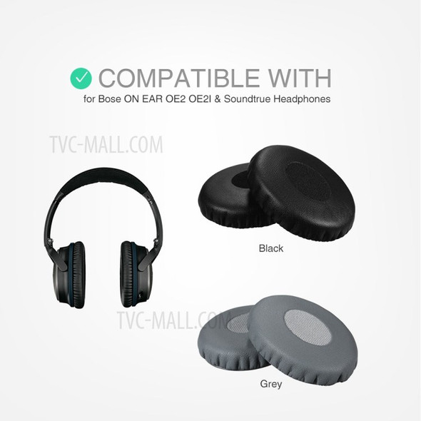Replacement Protein Leather Memory Around Ear Cups Cushion for Bose ON EAR OE2 OE2I & Soundtrue Headphones - Black