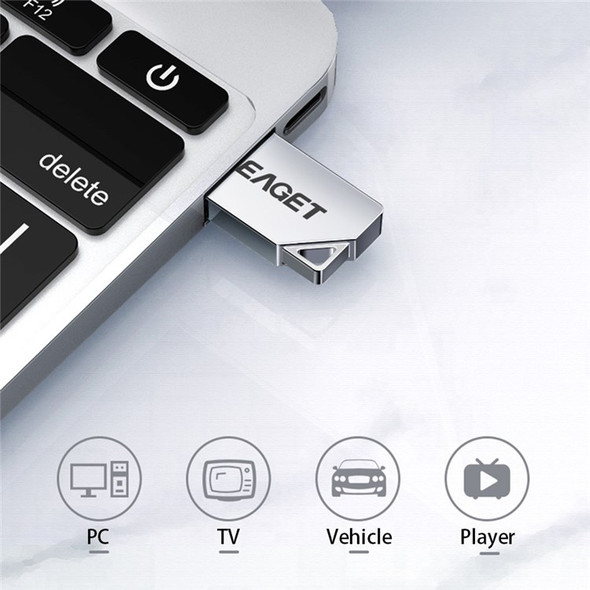 EAGET U8M 64G USB 2.0 Portable Thumb Drive USB Drive Memory Stick Storage with Keychain