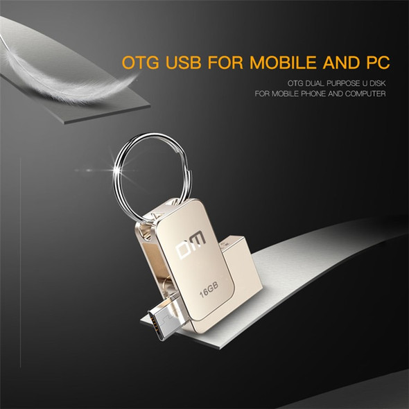DM PD020 16GB Micro USB + USB2.0 U Disk USB Flash Drive Metal OTG Pendrive High Speed USB Memory Stick
