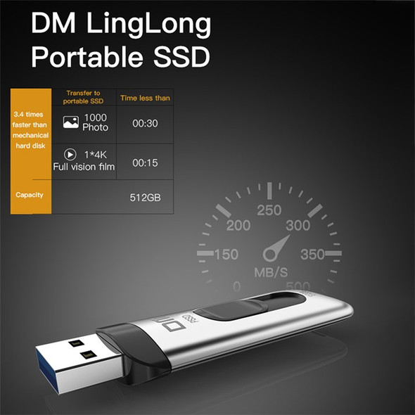DM FS200 512GB USB3.1 Pen Drive External PSSD Portable Solid State Flash Drive PC External Solid State Flash Drive