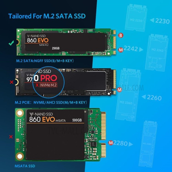 UGREEN M2 NGFF SSD Case USB 3.1 Gen2 Type C 6Gbps External Case SDD Enclosure Hard Drive Disk Box