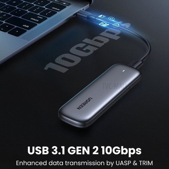 UGREEN USB 3.1 Type-C M.2 NVMe SSD External Enclosure 10Gbps M-Key PCI-E Solid State Disk Case HDD Case
