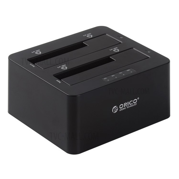 ORICO 2-Bay USB3.0 Hard Drive Docking Station for 2.5/3.5 inch HDD/SSD with Clone Function (6629US3-C) - US Plug