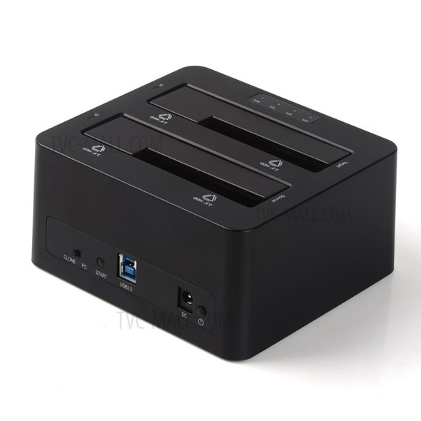 ORICO 2-Bay USB3.0 Hard Drive Docking Station for 2.5/3.5 inch HDD/SSD with Clone Function (6629US3-C) - US Plug