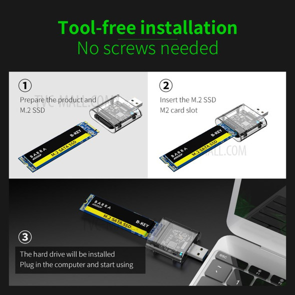 JMS578 USB3.0 SSD Solid State PCIE Protocol M.2 NGFF SATA Mobile Hard Disk Enclosure DM201SU