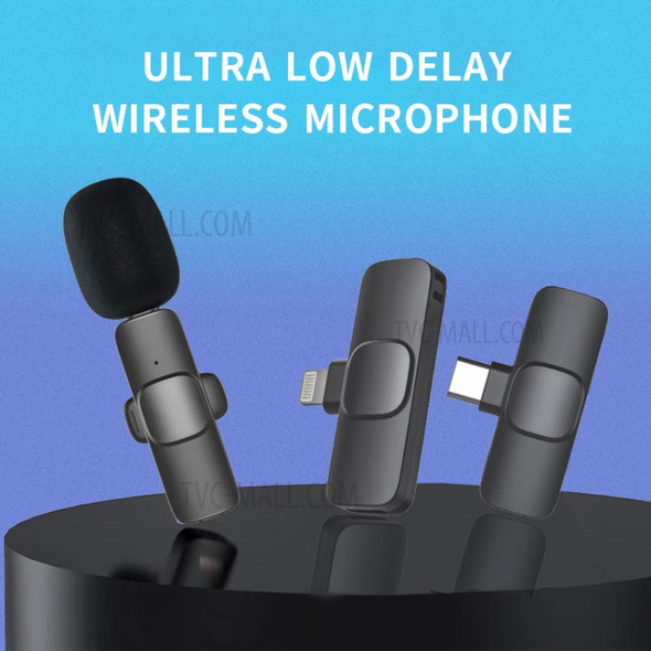 K1 Wireless Clip Microphone for Mobile Phone Live Stream/Interview/Short Video (Type-C Charging Version)