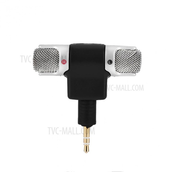 Mini Portable Microphone with 3.5mm Stereo Earphone - For Computer