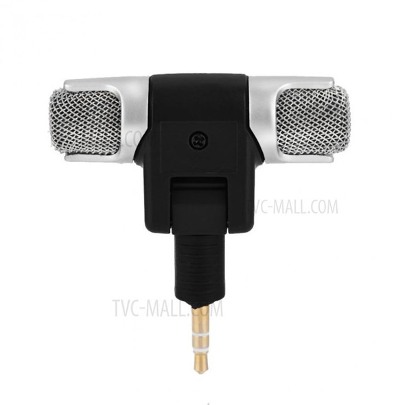 Mini Portable Microphone with 3.5mm Stereo Earphone - For Computer