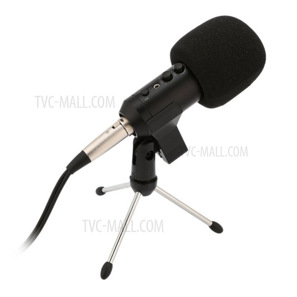 MK-F400TL Professional Condenser Microphone Large Diaphragm Studio Recording Microphone for Computer Mobile Phone