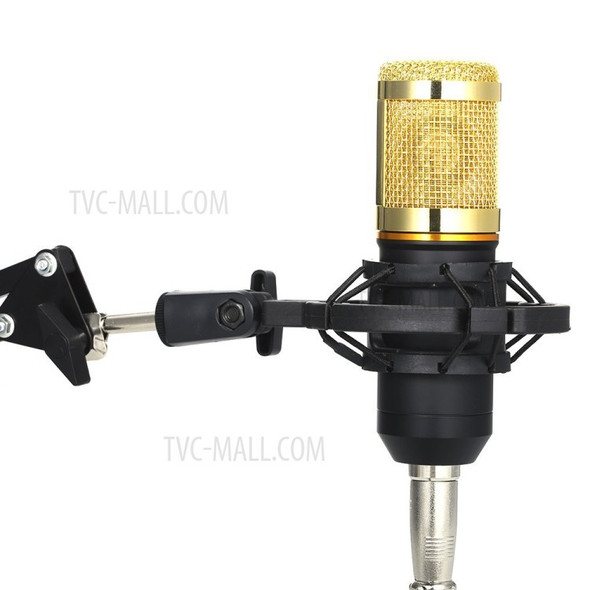 BM800 Suspension Microphone Kit Studio Live Stream Broadcasting Recording Condenser Microphone Set - Style 1/Gold