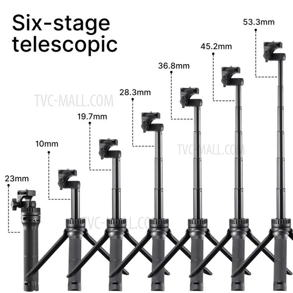 VIJIM 2 Sets Combo 4 Live Broadcast LED Ring Light with Phone Holder + Telescopic Tripod + Selfie Shutter