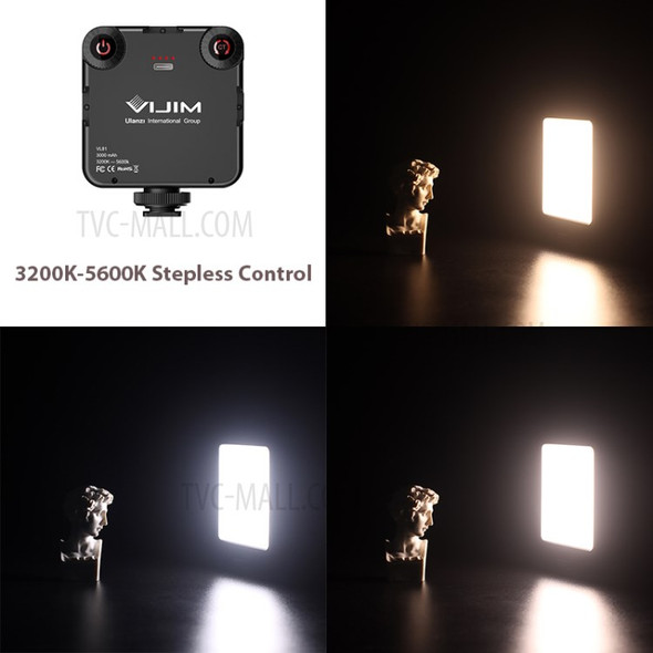 VIJIM VL81 Three-cold Hot Shoe LED Video Fill Light 6.5W Dual Color Temperature Mini Video Lamp Photography Lighting