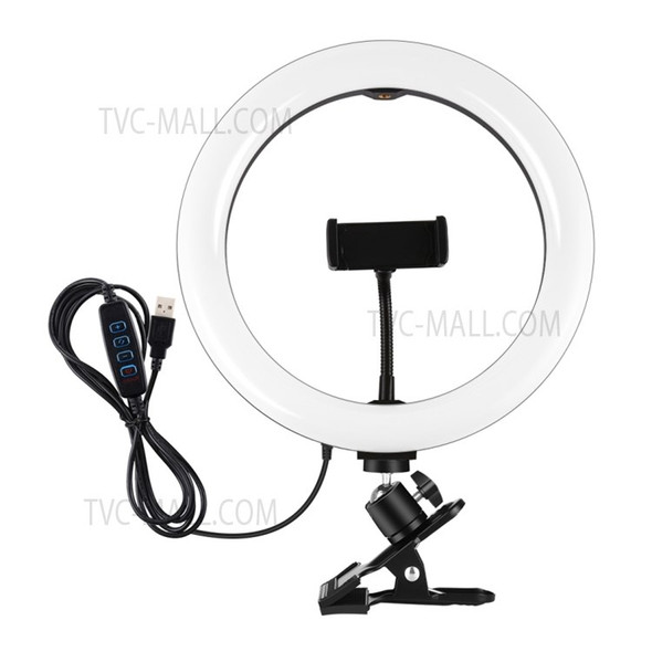 PULUZ PKT3126B LED Ring Light Kit 10.2 Inches 26cm Video Conference Lighting 3 Dimmable Color 10 Brightness Level for Camera Smartphone YouTube TikTok Self-Portrait