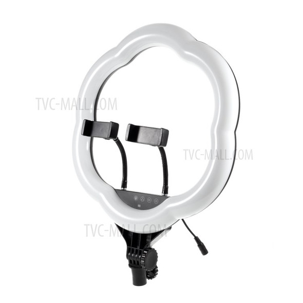 LC-368 14-inch Ring Lamp Plum Blossom Shaped Dimmable Photography Ring Fill Light - EU Plug