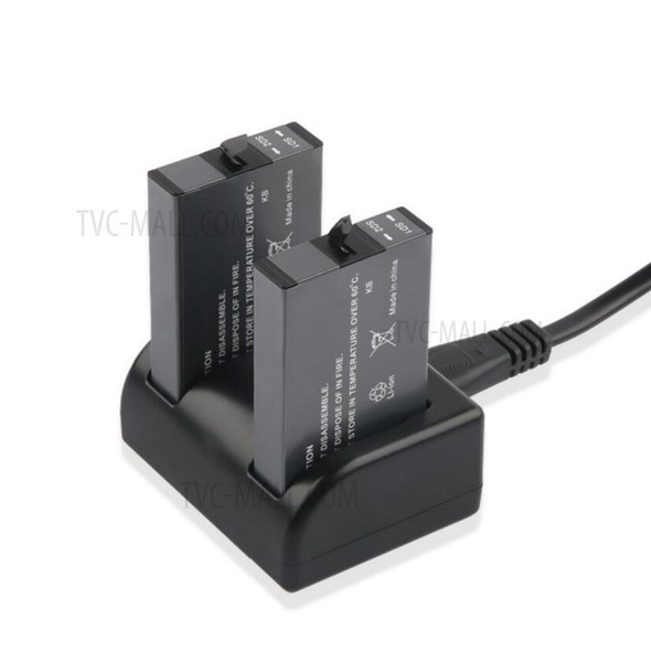 AT766 2-Slot Battery Charger with Micro USB/Type C Port for GoPro Fusion Camera