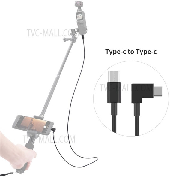 100cm Data Line Camera Direct Connection to Mobile Phone Conversion Wire Type-C to Type-C/Micro USB Cable for DJI Osmo Pocket 2 - Type-C to Type-C