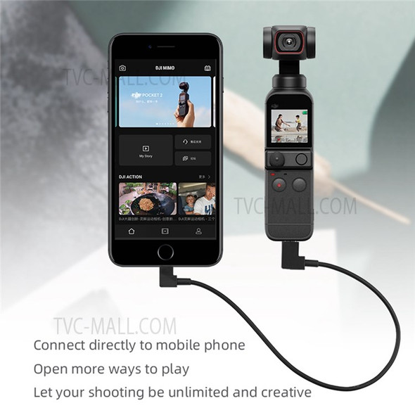30cm Data Transfer Line Cable for DJI Osmo Pocket 2 Camera Direct Connection to Mobile Phone - Type-C to Type-C