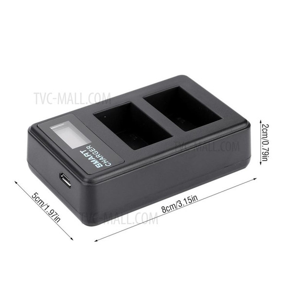 Double-Bay NP-FW50 USB Battery Charger with LCD Display for Sony Alpha 7 / A7 / 7R / A7R etc