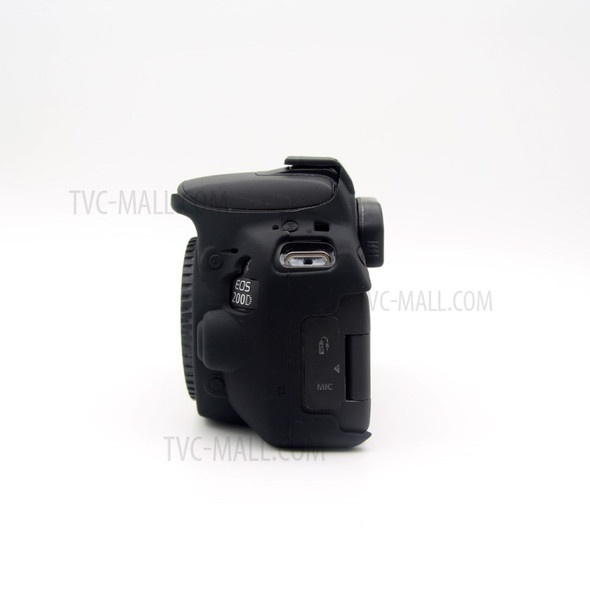 Flexible Silicone Camera Protective Cover for Canon EOS 200D - Black