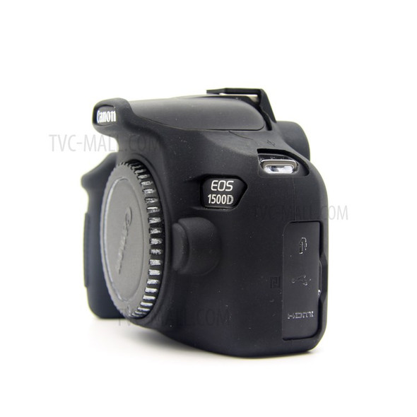 Flexible Silicone Camera Protective Cover for Canon EOS 1300D 1500D - Black