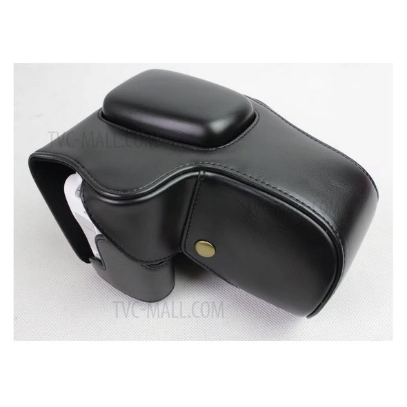 PU Leather Camera Protective Case for Canon EOS 200D - Black