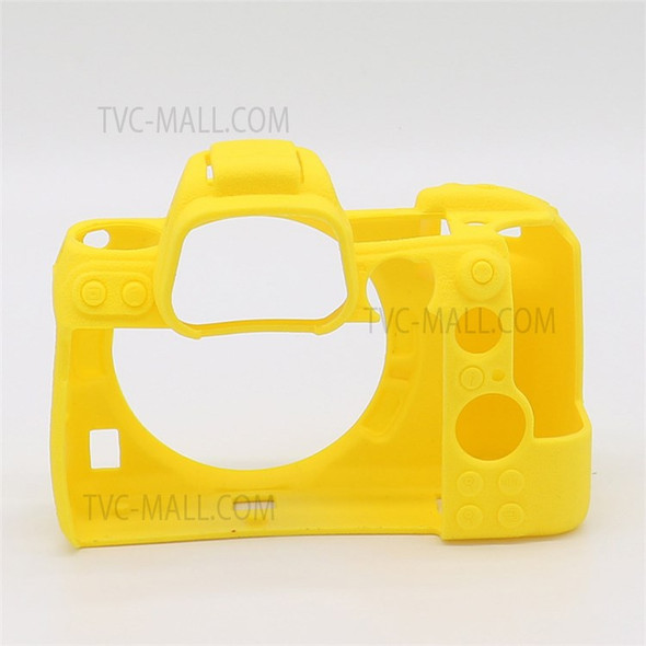 Litchi Texture Silicone Case Dustproof Camera Protective Sleeve Cover for Nikon Z6/Z7 - Yellow