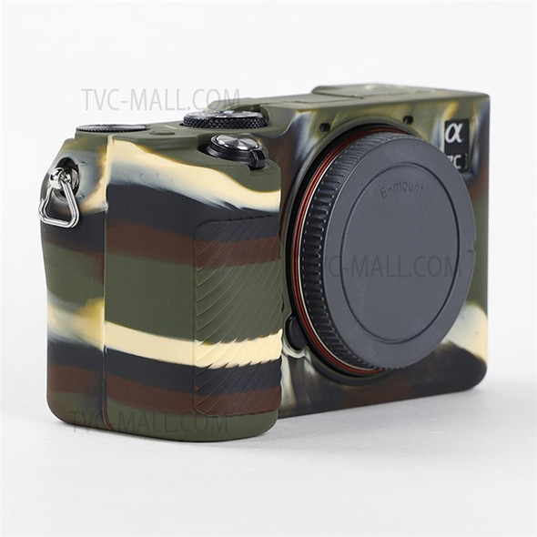 For Sony A7C Anti-slip Dust-proof Anti-collision Silicone ILDC Camera Protective Cover Case - Camouflage