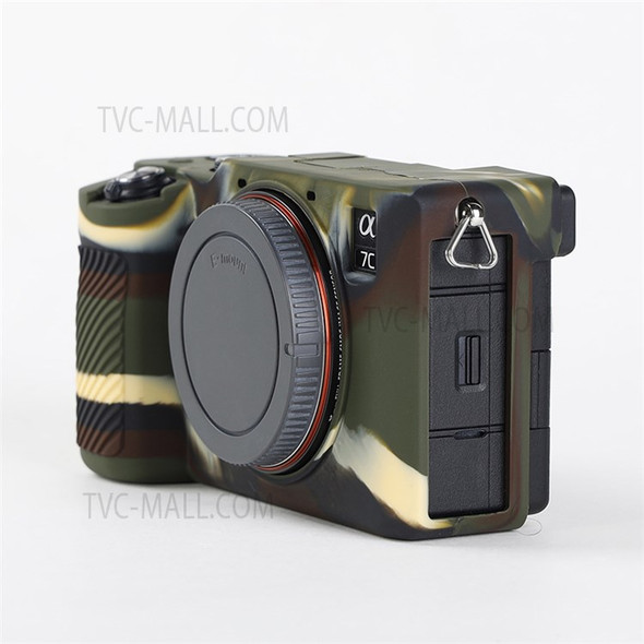 For Sony A7C Anti-slip Dust-proof Anti-collision Silicone ILDC Camera Protective Cover Case - Camouflage