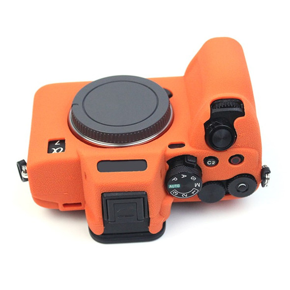 For Sony A7M4 Well-Protective Anti-collision Environmental Friendly Silicone Camera Protective Cover Case - Orange