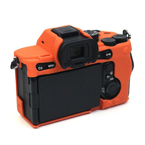 For Sony A7M4 Well-Protective Anti-collision Environmental Friendly Silicone Camera Protective Cover Case - Orange