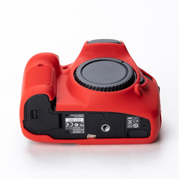 For Canon EOS 7D DSLR Camera Anti-drop Silicone Case Soft Protective Cover - Red