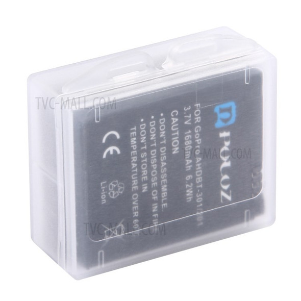 PULUZ AHDBT-301/201 Battery Protective Storage Box Transparent Case for GoPro Hero 3