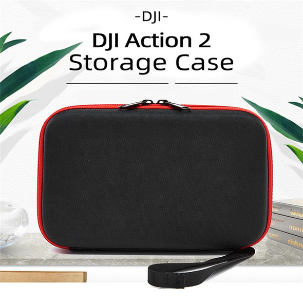 For DJI Action 2 Sports Camera Portable Storage Bag EVA Shockproof Carrying Case - Black/Black Liner