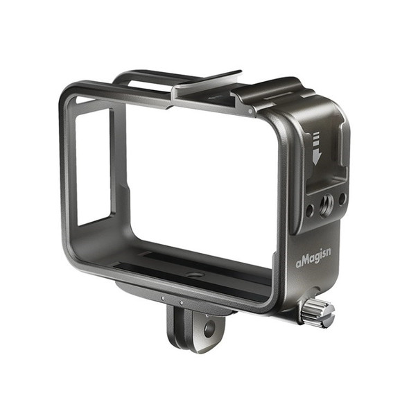 AMAGISN Camera Housing Case Frame Cage for Insta360 One RS Action Camera - Black