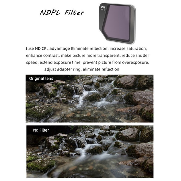 JUNESTAR JSR-1825-19 For DJI Mavic 3 4Pcs/Set ND8PL+ND16PL+ND32PL+ND64PL Filters Optical Glass Camera NDPL Lens Filters