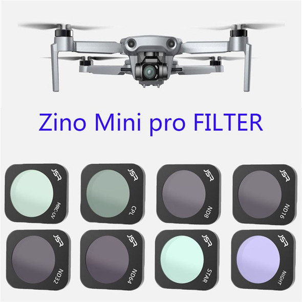 JUNESTAR ZMP TB-8IN1 JSR-1903-12 For Hubsan Zino Mini Pro 8Pcs/Set MRC-UV+CPL+ND8+ND16+ND32+ND64+STAR+NIGHT Lens Filters Drone Camera Accessories