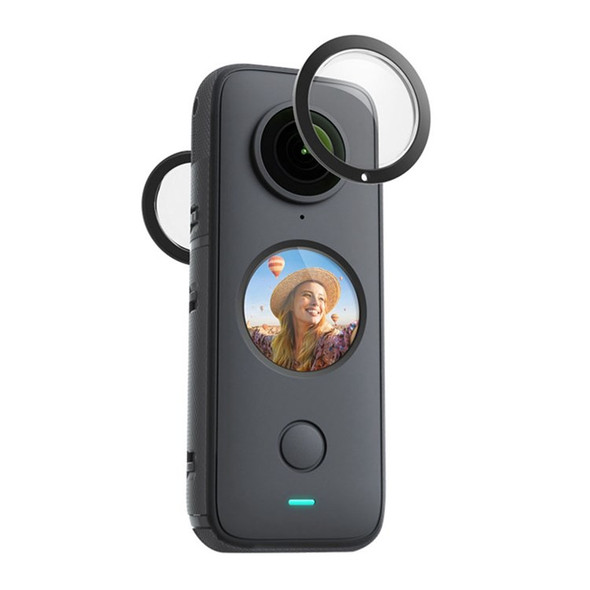 For Insta360 One X2 Splash-proof Front + Rear Camera Lens Guard Protective Film Cover